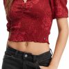 Shirts Roxy | Roxy Women'S Rolling Sunrises Top For Women Tibetan Red Heather